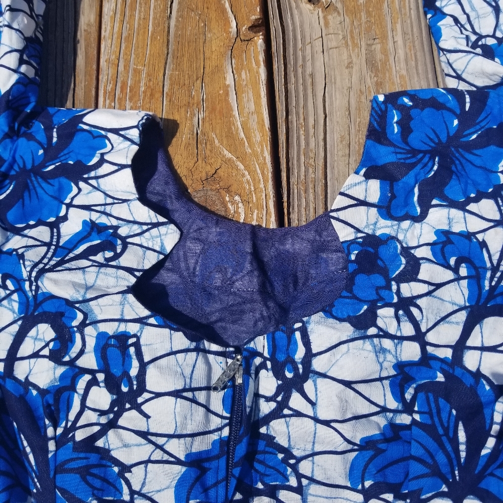 HANDMADE African Ruffle Sleeve Dress - Picture 4 of 5